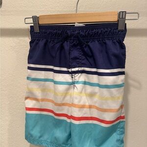 OshKosh B'gosh Striped Navy Swim Trunks